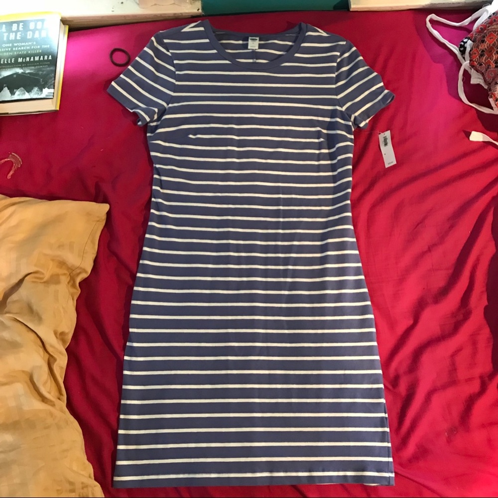 striped, tight-fitted dress